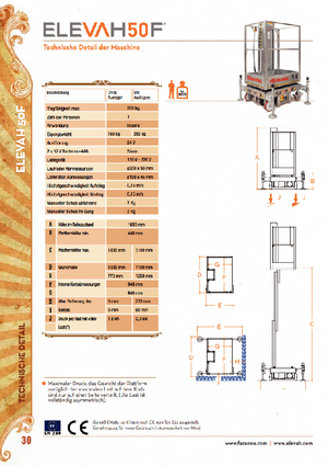 Nacele verticale cu un singur catarg Faraone Elevah 50 F