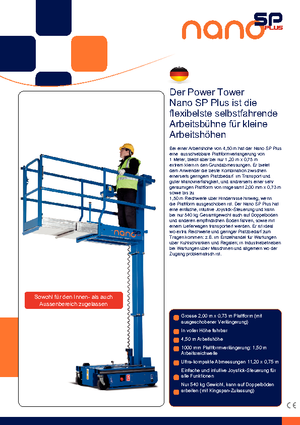 Nacele verticale cu un singur catarg Power Towers Nano Sp Plus