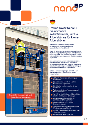 Nacele verticale cu un singur catarg Power Towers Nano Sp