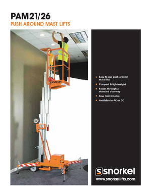 Nacele verticale cu un singur catarg Snorkel PAM26AC