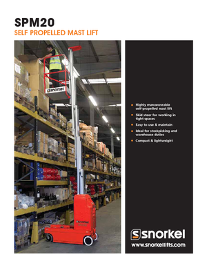 Nacele verticale cu un singur catarg Snorkel SPM20