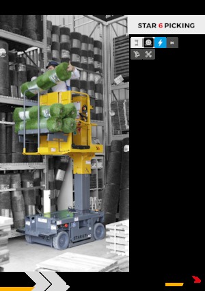 Nacele verticale cu un singur catarg Haulotte Star 6 Picking