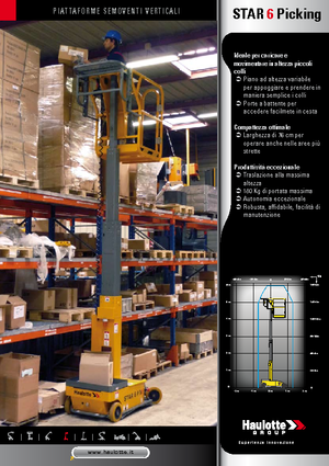 Nacele verticale cu un singur catarg Haulotte Star 6 Picking