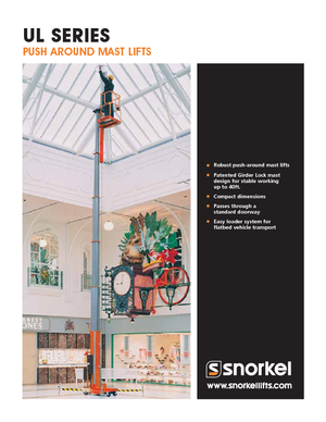 Nacele verticale cu un singur catarg Snorkel UL40AC