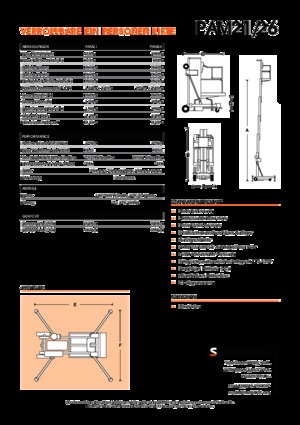 Nacele verticale cu un singur catarg Snorkel PAM26AC