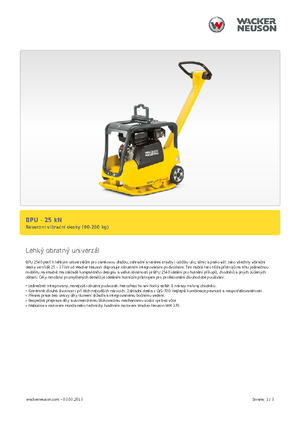 Plăci compactoare reversibile Wacker BPU 2540 A