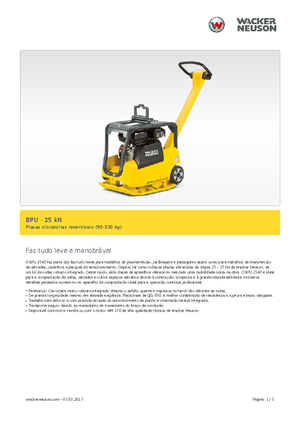 Plăci compactoare reversibile Wacker BPU 2540 A