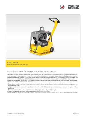 Plăci compactoare reversibile Wacker BPU 3050 A