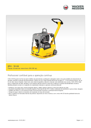 Plăci compactoare reversibile Wacker BPU 3050 A