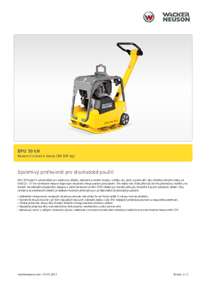 Plăci compactoare reversibile Wacker BPU 3050 A