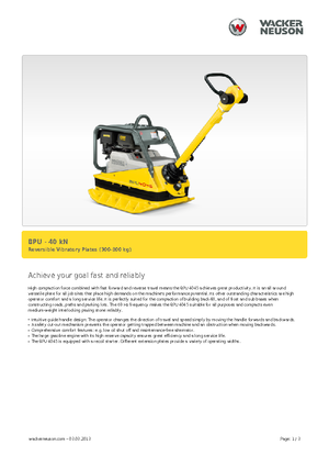 Plăci compactoare reversibile Wacker Neuson BPU 4045 A