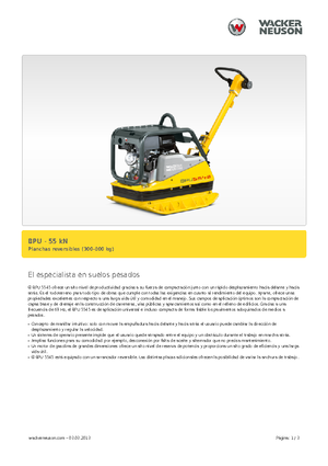 Plăci compactoare reversibile Wacker Neuson BPU5545A 