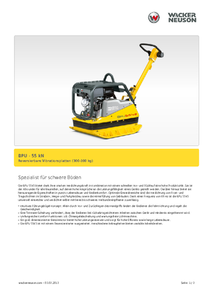 Plăci compactoare reversibile Wacker Neuson BPU5545A 