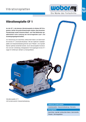 Plăci compactoare reversibile weber mt CF 1 Hd