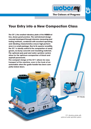 Plăci compactoare reversibile weber mt CF 1 Hd