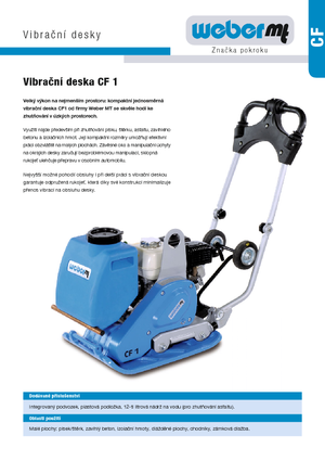 Plăci compactoare reversibile weber mt CF 1 Hd