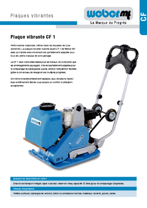 Plăci compactoare reversibile weber mt CF 1 Hd