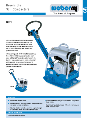 Plăci compactoare reversibile weber mt CR 1 R