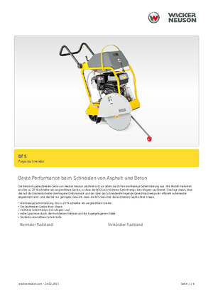 Fierăstraie pentru podea Wacker BFS 1345 AB