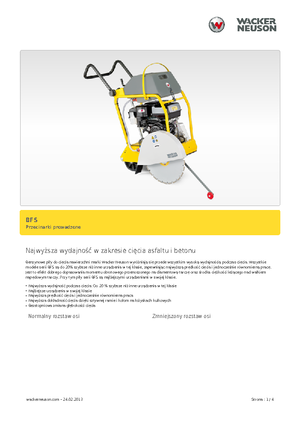 Fierăstraie pentru podea Wacker BFS 1345 AB