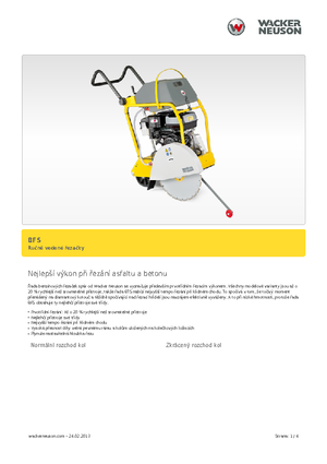 Fierăstraie pentru podea Wacker BFS 1350 ALS