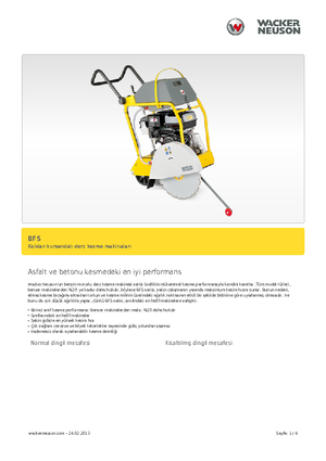 Fierăstraie pentru podea Wacker BFS 1350 ALS