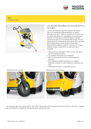 Fierăstraie pentru podea Wacker Neuson BFS 1345 Az