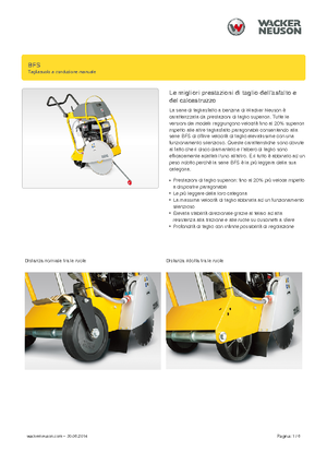 Fierăstraie pentru podea Wacker Neuson BFS 1345 Az