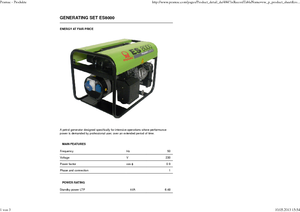 Generatoare de curent pe benzină PRAMAC Lifter ES 8000