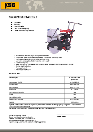 Fierăstraie pentru podea KSG-Maschinenbau KSG 461