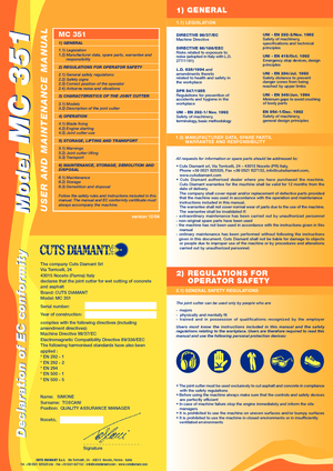 Fierăstraie pentru podea Cuts Diamant MC 351 HD