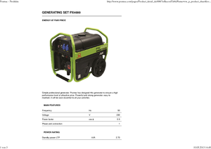 Generatoare de curent pe benzină PRAMAC Lifter PX 4000