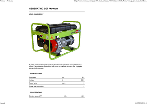 Generatoare de curent pe benzină PRAMAC Lifter PX 5000m
