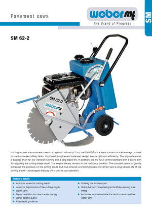 Fierăstraie pentru podea weber mt SM 62-2