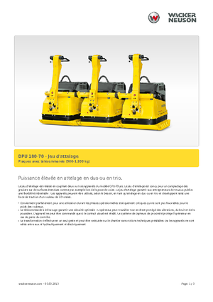 Plăci vibratoare cu o singură direcție Wacker Neuson Koppelsatz für 3 x DPU 100-70