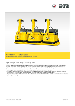 Plăci vibratoare cu o singură direcție Wacker Neuson Koppelsatz für 2 x DPU 100-70