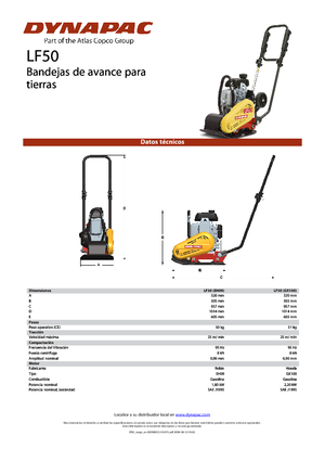 Plăci vibratoare cu o singură direcție Dynapac LF 50 (EH09)