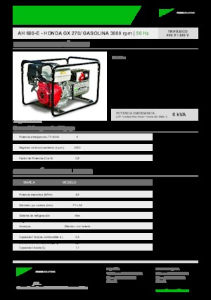 Generatoare de curent pe benzină INMESOL AH 600-E