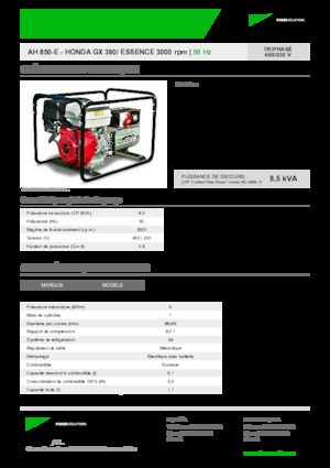 Generatoare de curent pe benzină INMESOL AH 850-E