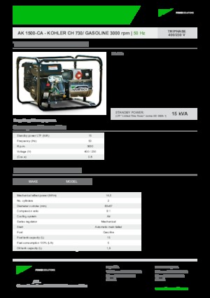 Generatoare de curent pe benzină INMESOL AK 1500-CA