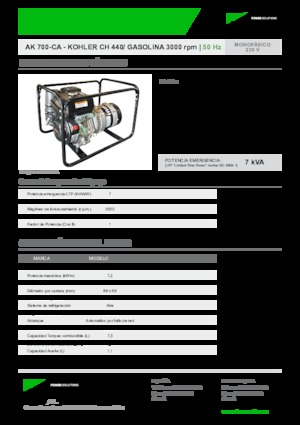Generatoare de curent pe benzină INMESOL AK 700-CA