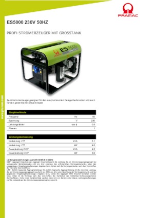 Generatoare de curent pe benzină PRAMAC Lifter ES 8000