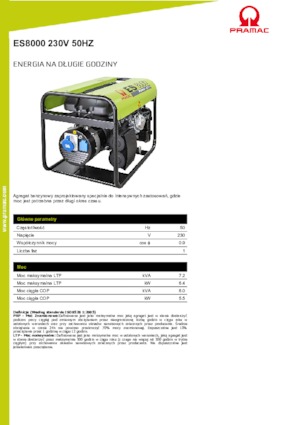 Generatoare de curent pe benzină PRAMAC Lifter ES 8000