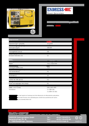 Generatoare de curent pe benzină Endress ESE 907 DBG DIN Super Silent