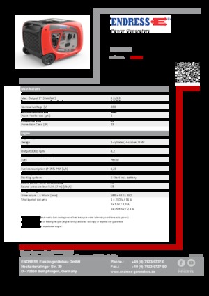 Generatoare de curent pe benzină Endress ESE 3000i