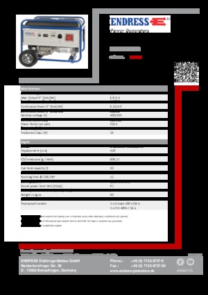 Generatoare de curent pe benzină Endress ESE 6000 DBS