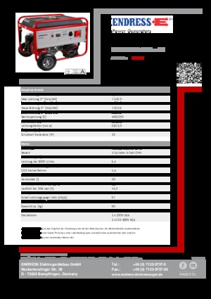 Generatoare de curent pe benzină Endress ESE 606 DHS GT