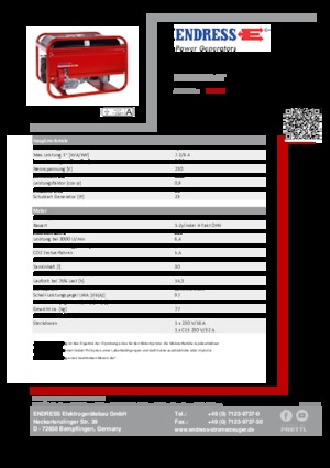 Generatoare de curent pe benzină Endress ESE 606 HS-GT ES