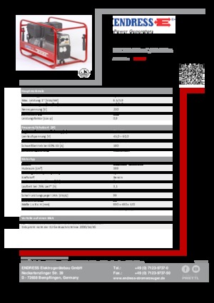 Generatoare de curent pe benzină Endress ESE 704 SHS-AC / 60-200 A 