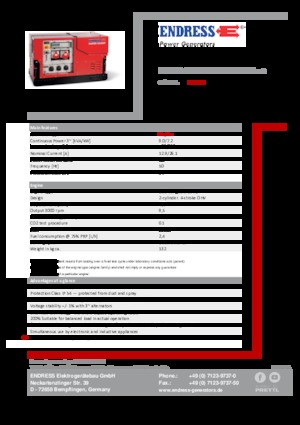 Generatoare de curent pe benzină Endress ESE 908 DBG ES ISO Duplex Silent